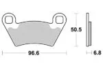 Sbs Bromsklossats Sintered Atv - Bromsbelägg
