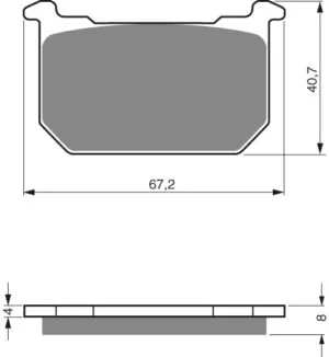 GOLDFREN Bromsbelägg 127 Ceramic carbon AD