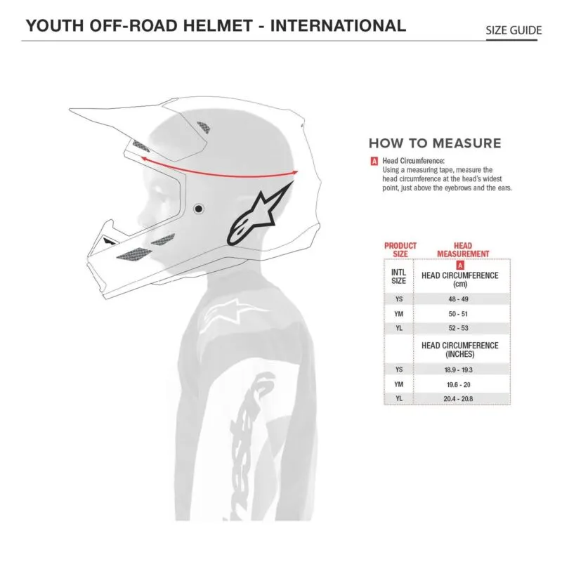 Alpinestars Hjälm SM3 Youth Mattsvart