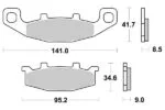 Sbs Bromsklossats Sintered - Bromsbelägg