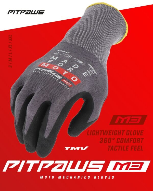 "TMV Pitpaws gloves Black ""Made for Moto"" M"