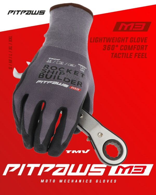 "TMV Pitpaws gloves Black ""Rocket ship builder"" M"