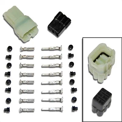 3760008c9965f420bc0de6d536ffe3005be326cd_110_10_0156 Electrosport 6-pin SQUARE Sealed Connector Set - CLEAR - Kontakter & kablage