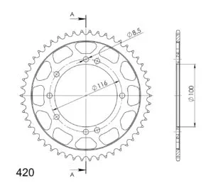 Supersprox Stål Bakdrev KA KX80/85 Svart 51