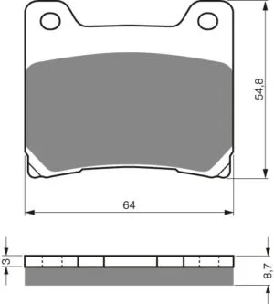 GOLDFREN Bromsbelägg 015 Ceramic Carbon S3