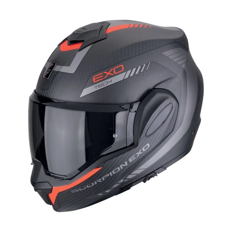 3f1863061399cc1bde071482fb6172a5af399140_649_2505_5-1 SCORPION Hjälm EXO-TECH EVO CARBON Cozy Mattsvart-Röd