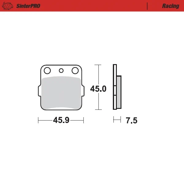 4103008b5b21f9bb59919ef32958eadecb1ad26e_235_091411 Moto-Master Bromsklossats Kawasaki: KX 65-80-85-100 Honda: TRX 300-400 EX - Bromsbelägg