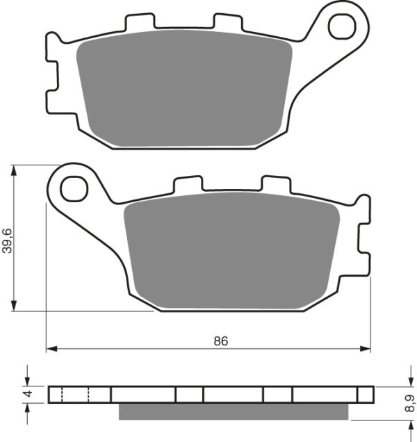 GOLDFREN Bromsbelägg 021 Ceramic carbon AD