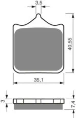 GOLDFREN Bromsbelägg 177 Ceramic Carbon S3 1PAR = 4SMÅ