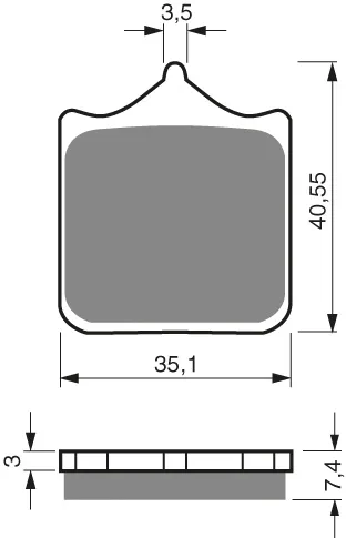 GOLDFREN Bromsbelägg 177 Ceramic Carbon S3 1PAR = 4SMÅ