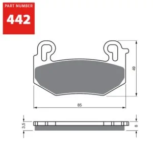 GOLDFREN Bromsbelägg 442 Ceramic Carbon S3