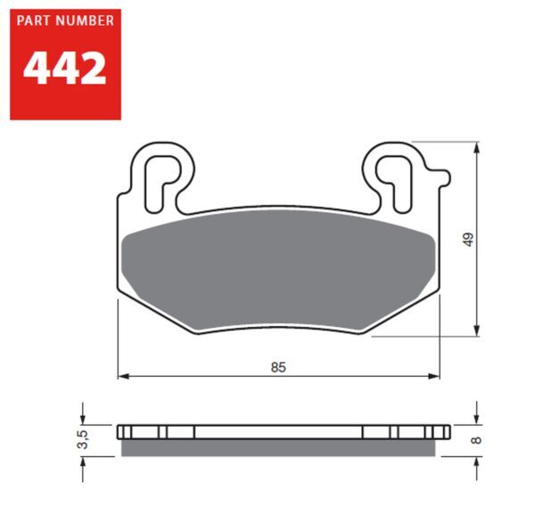 GOLDFREN Bromsbelägg 442 Ceramic Carbon S33