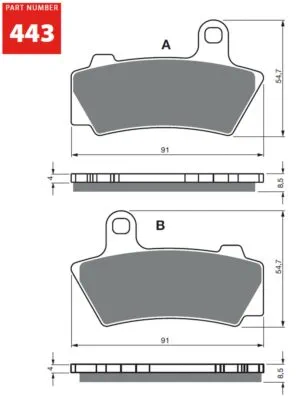 GOLDFREN Bromsbelägg 443 Ceramic Carbon AD