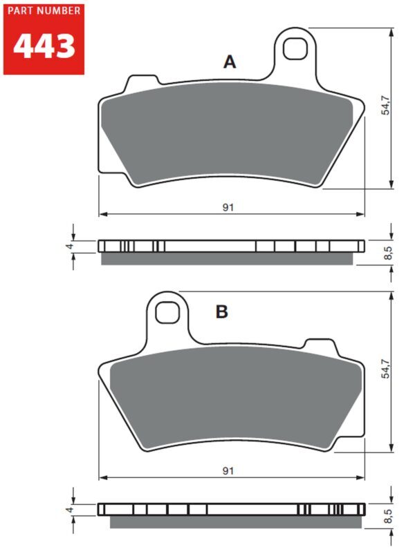 GOLDFREN Bromsbelägg 443 Ceramic Carbon S33