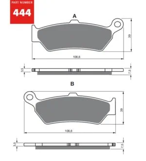 GOLDFREN Bromsbelägg 444 Ceramic Carbon S3