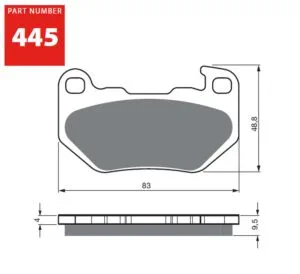 GOLDFREN Bromsbelägg 445 Ceramic Carbon AD
