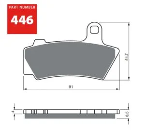 GOLDFREN Bromsbelägg 446 Ceramic Carbon AD