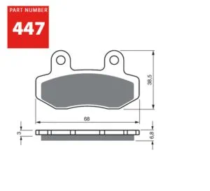 GOLDFREN Bromsbelägg 447 Ceramic Carbon AD