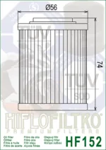 HiFlo oljefilter HF152