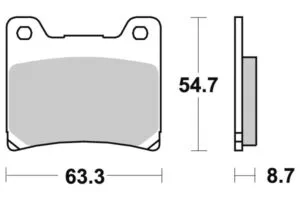 Sbs Bromsklossats Sintered bak