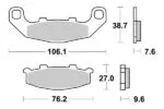Sbs Bromsklossats Sintered bak