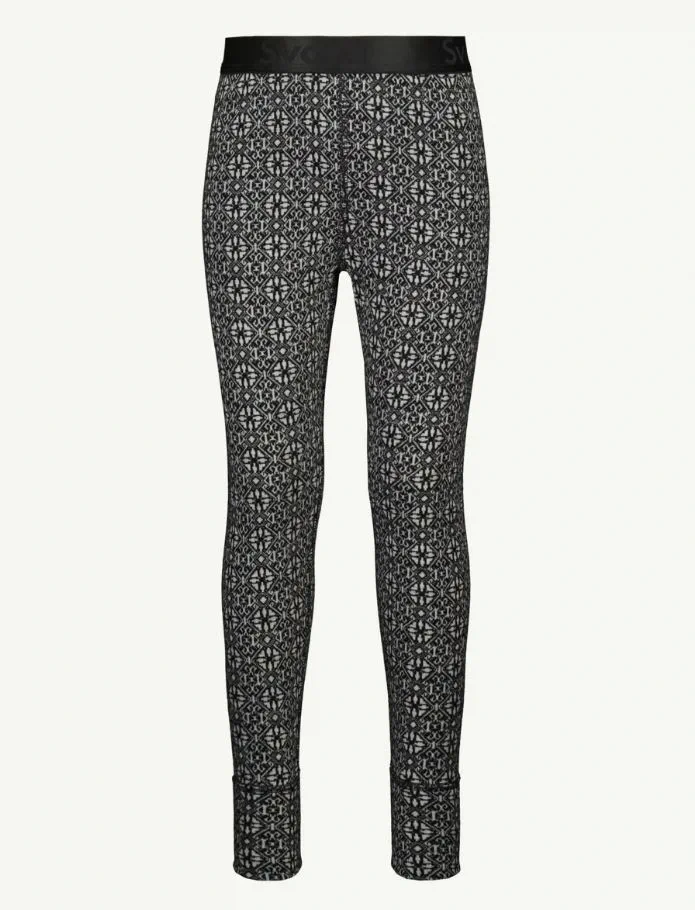 SVALA Merino Design Kids layer set Jacquard black/white