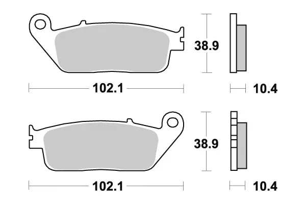 Sbs Bromsklossats Sintered bak