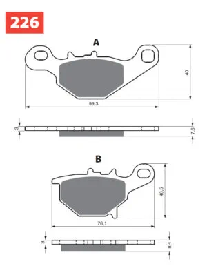 GOLDFREN Bromsbelägg 226 Ceramic Carbon K1