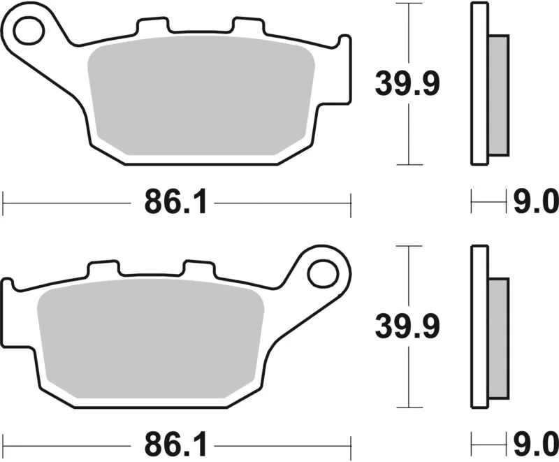 Sbs Bromsklossats Sintered bak