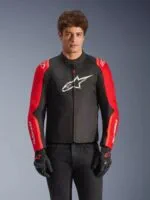 Alpinestars Jacka T-SPS v2 Vattentät Svart/Röd Fluo