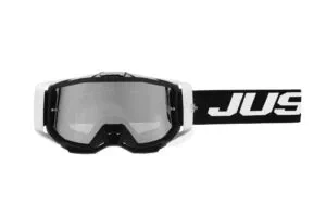 Just1 Goggle Iris 2.0 Logo Vit - Svart Spegel Silver Lins