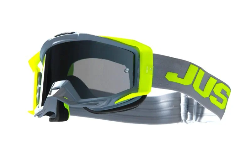 604-232017 Just1 Goggle Iris 2.0 Logo Grå - Gul Fluo Spegel Silver Lins - Just 1