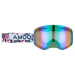 AMOQ Vision Vent+ Magnetic Skoterglasögon Tropical - Green Mirror