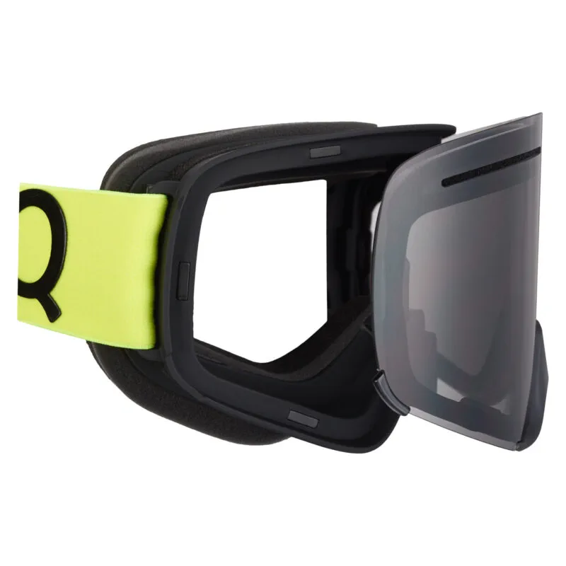 AMOQ Vision Vent+ Magnetic Skoterglasögon HiVis/Black - Smoke