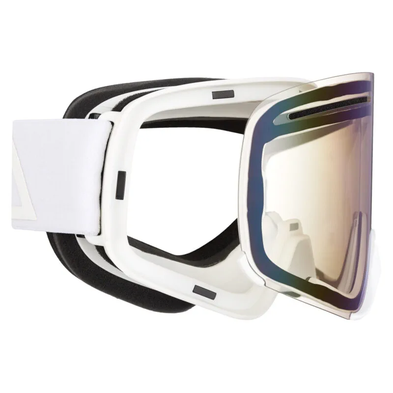 AMOQ Vision Vent+ Magnetic Skoterglasögon Whiteout - Gold Mirror