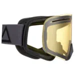 AMOQ Vision Vent+ Magnetic Skoterglasögon Dark Grey-Black - Yellow