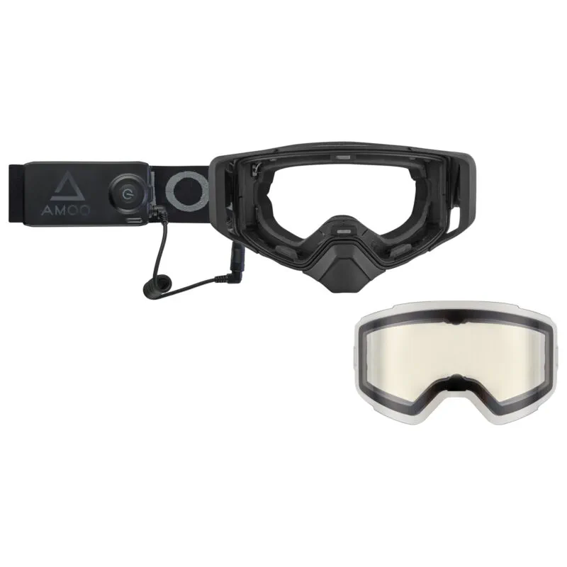 AMOQ Burner goggles Magnetic Dual Lens HEATED clear