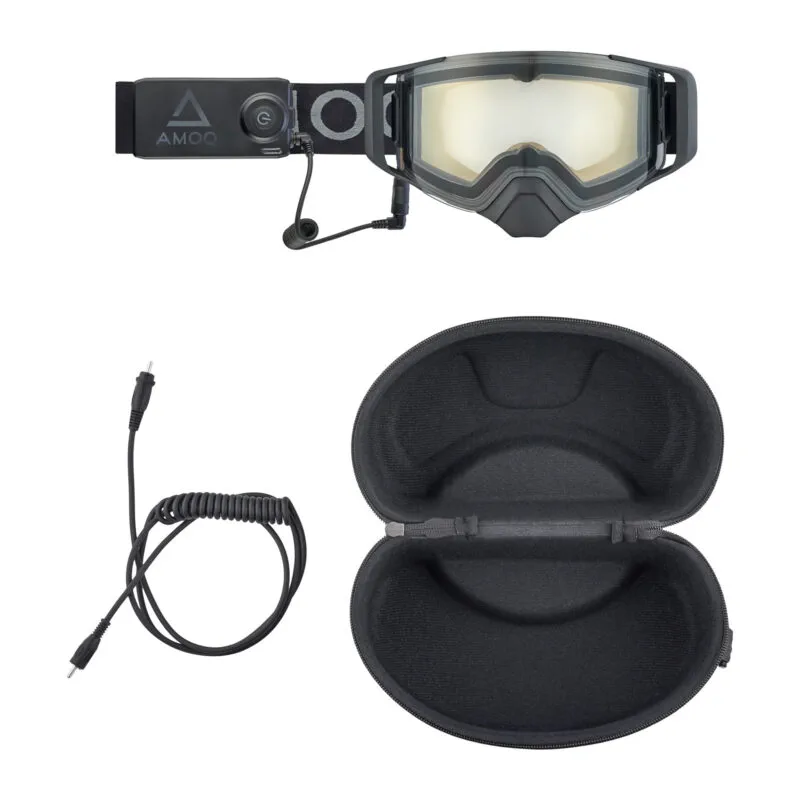 AMOQ Burner goggles Magnetic Dual Lens HEATED clear