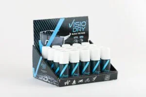 VISIODRY Full counter Display moto (20xAerosol 35mL) Block the rain