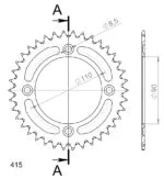Supersprox Bakdrev Aluminium RAL-452:39 Svart