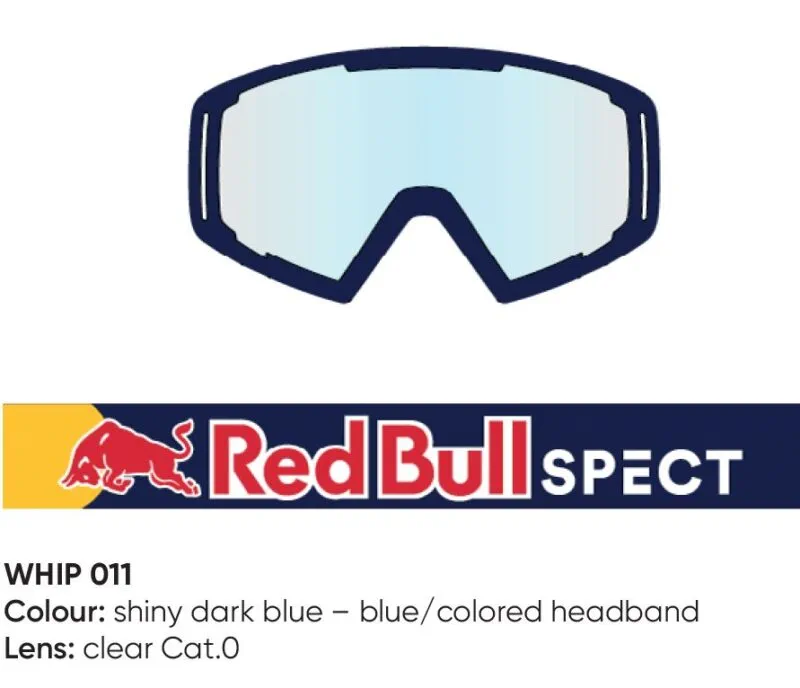 674-220100 Spect Red Bull Whip MX Goggles Singel lens black/blue clear