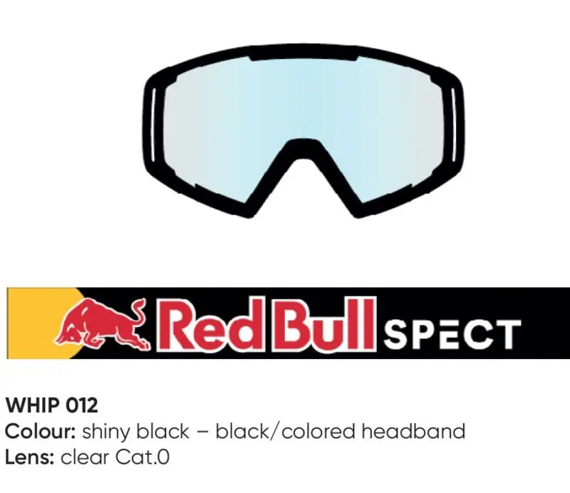 674-220101 Spect Red Bull Whip MX Goggles Singel lens black clear