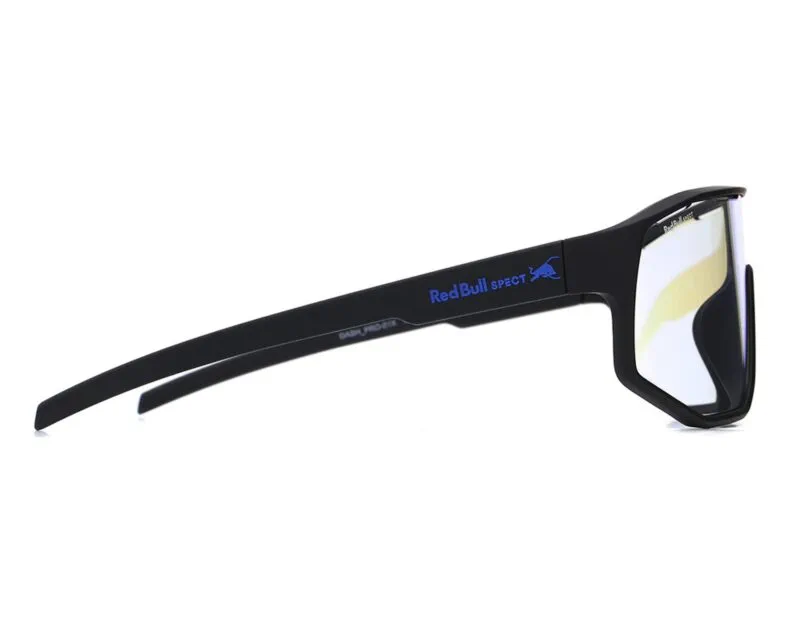 Spect Red Bull Dash Pro Sunglasses Soft Black w Photochromic Blue Mirror lens