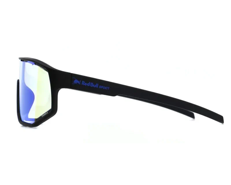 Spect Red Bull Dash Pro Sunglasses Soft Black w Photochromic Blue Mirror lens