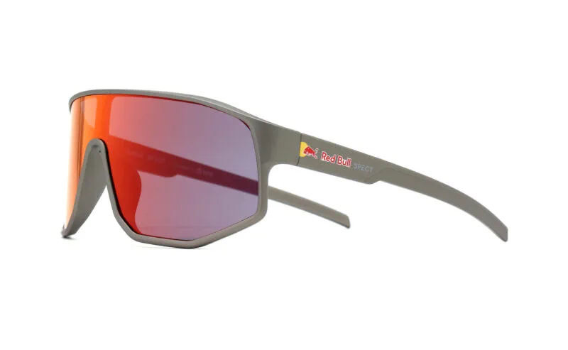 Spect Red Bull Dash Sunglasses Matt Metal Grey w Blue/Red/Purple Mirror lens