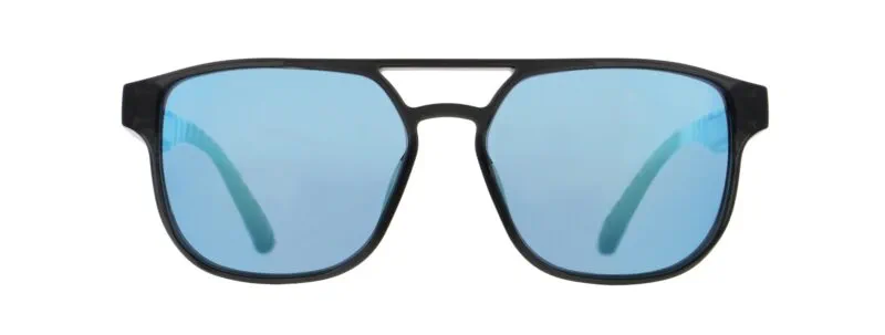 674-25014 Spect Red Bull Elroy Sunglasses Shiny X'tal Dk Grey w Blue Grey Mirror lens