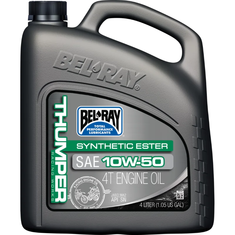 6791151c0d1b8e3a790944d940ea8e3ea23fe7f4_55_925_004_1 Bel-Ray Thumper® Racing Works Synthetic Ester 4T 10W-50 4L - Belray