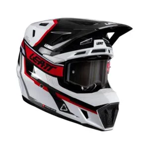 Leatt Hjälm+Goggles Moto 7.5 Vit/Röd V26