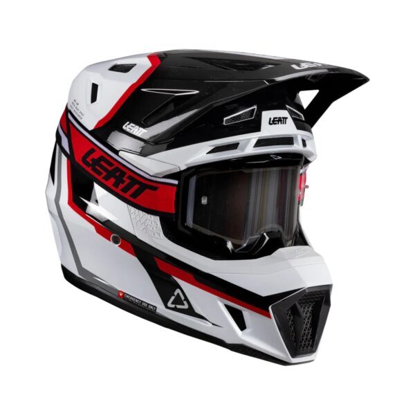 Leatt Hjälm+Goggles Moto 7.5 Vit/Röd V26