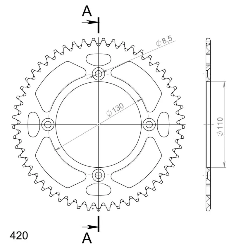 6a2d421031b979482f1a40184d05ad6f9ecdb407_27_3_209_53_2_1 Supersprox Alu Bakdrev HO CR80/85/150 Röd 53
